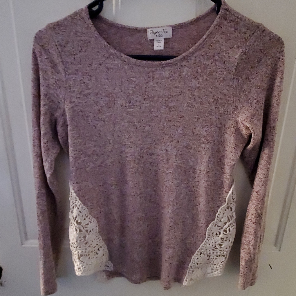 cute top with lace accents